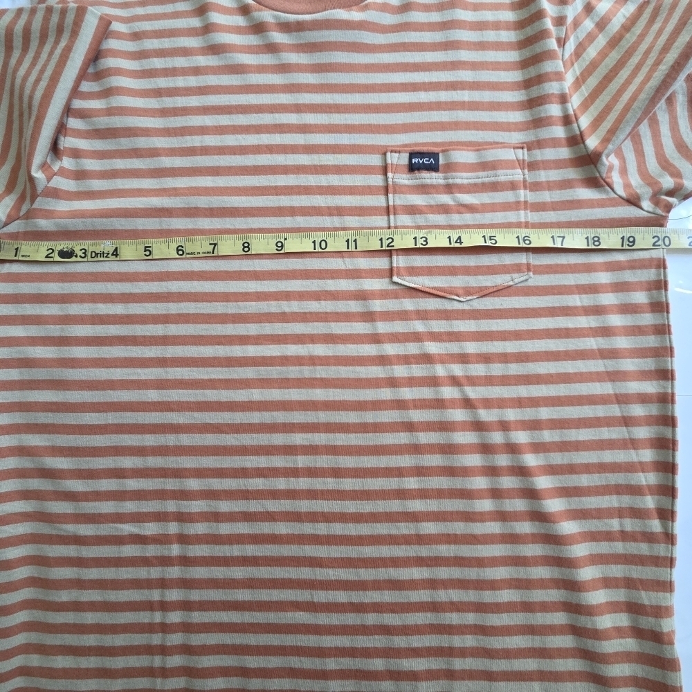 RVCA Rush And Tan Striped Tee - Picture 4 of 6